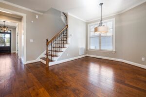 remodeled living-room crown-molding painting