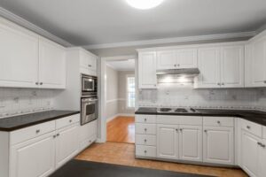 kitchen remodeled painting crown molding